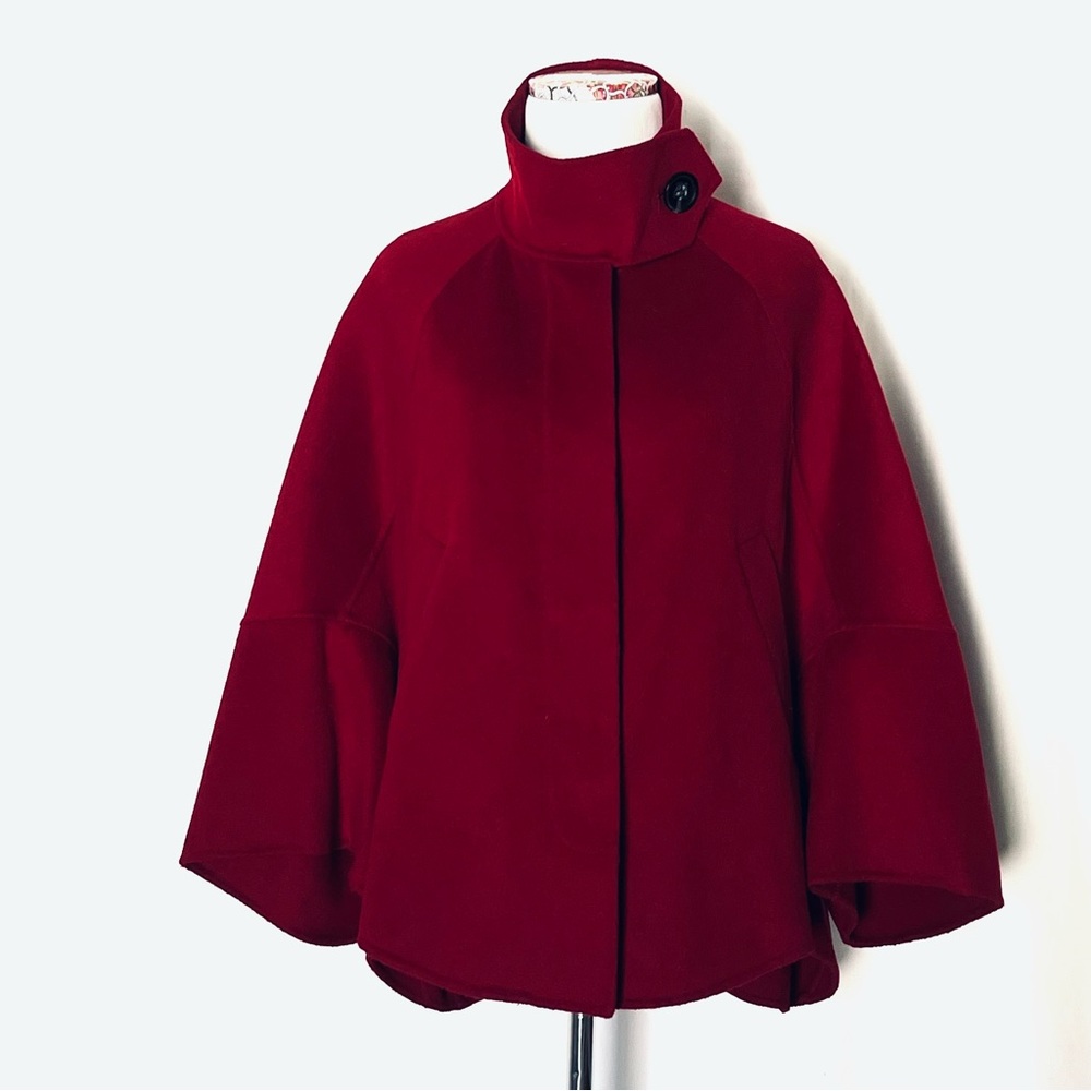 Zara Woman Coat Dolman Sleeve short Wool blend - Picture 3 of 16